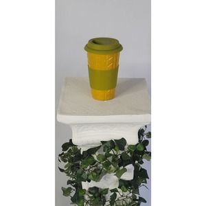 SCM Design Tumbler, Coffee Travel Mug, Stoneware Cup Silicone Lid and Grip.